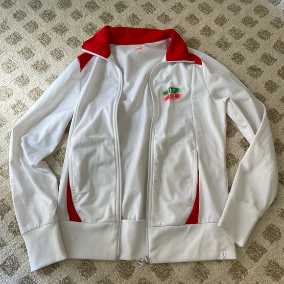 White soccer jacket! Size medium! Great condition! Just used once! - Picture 1 of 1